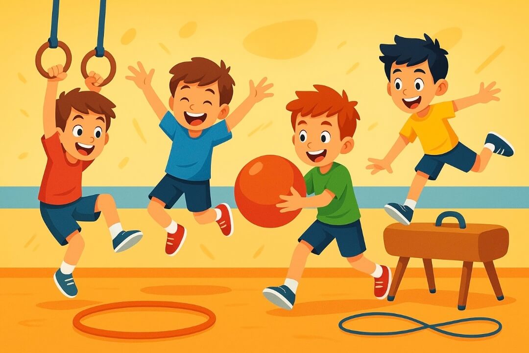 muskeltiere buben turnen